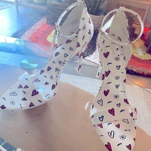 Heart design high heels